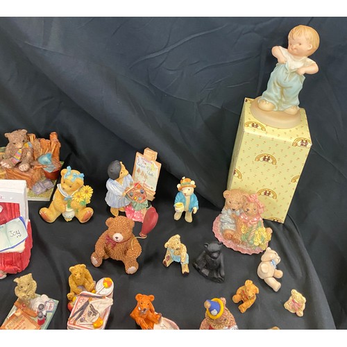 250 - Selection of boxed figures includes bears, babies etc