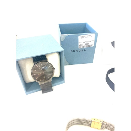 589 - Selection of gents wrist watches includes some boxed, Skagen etc