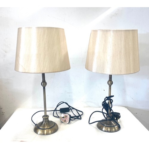 243 - Pair of bedside table lamps, working