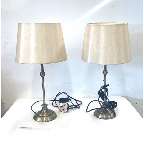 243 - Pair of bedside table lamps, working