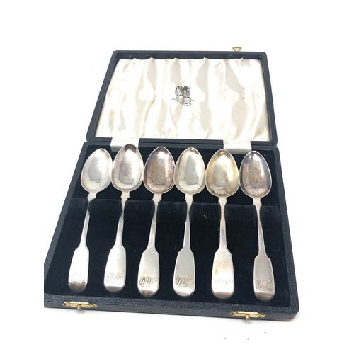 40 - 6 georgian silver tea spoons