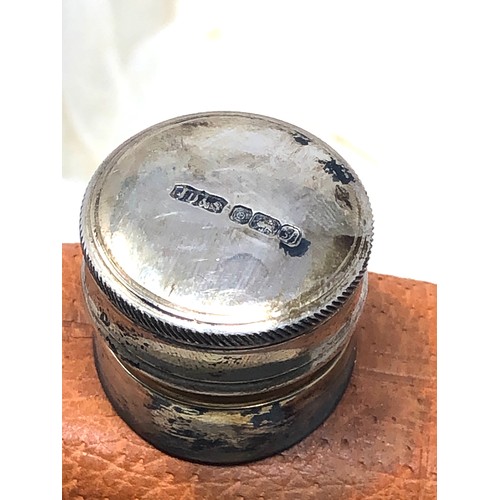 56 - Boxed james dixon silver mounted hip flask