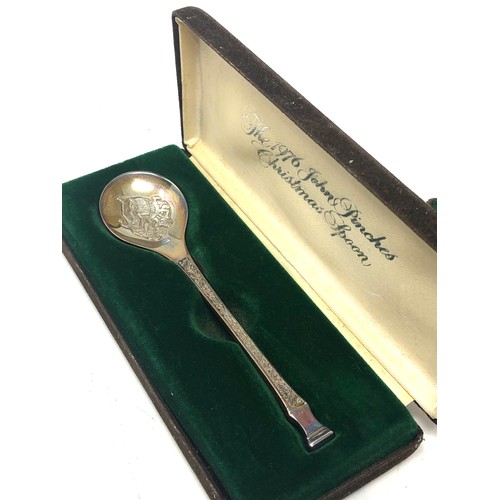 41 - 2 boxed john pinchers christmas spoons by peter jackson