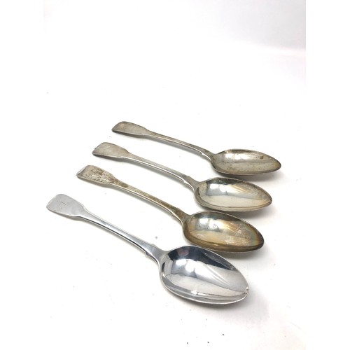 49 - 4 georgian silver table spoons