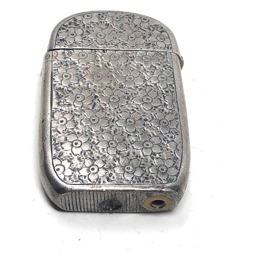 63 - victorian silver vesta case converted into cigarette lighter