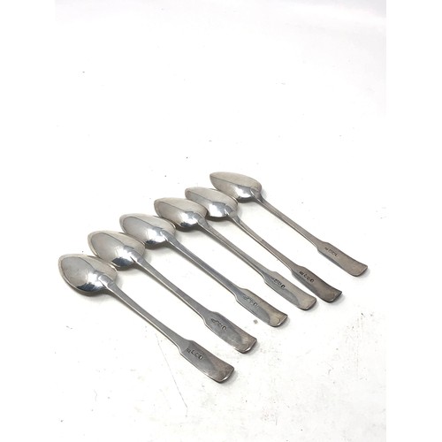 45 - 6 georgian scottish silver tea spoons