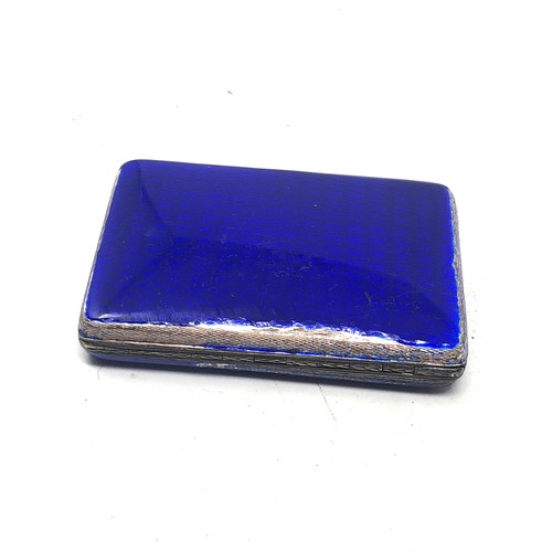 54 - Continental silver & enamel cigarette case edge damage around case