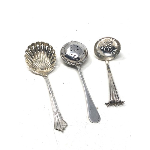 48 - 3 antique silver sifter spoons