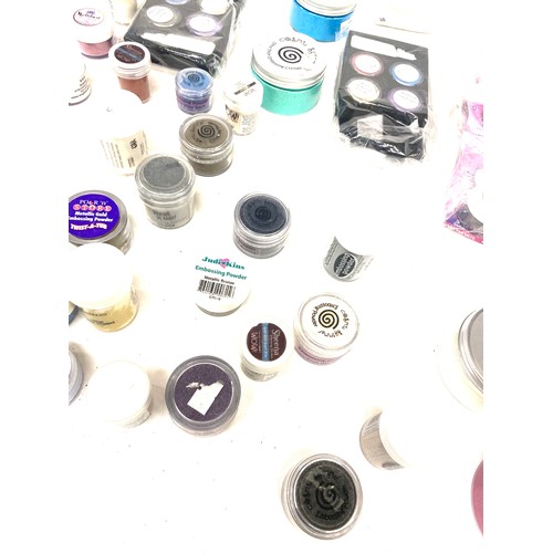 128 - Selection of card making equipment includes Embbossing powder etc