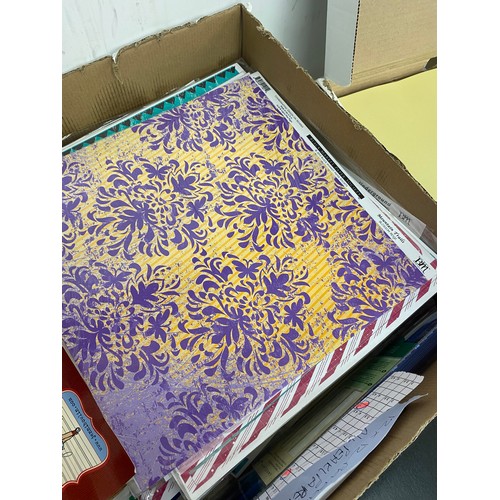 228 - Selection of 12 x 12 paper, box of a4 pearl paper