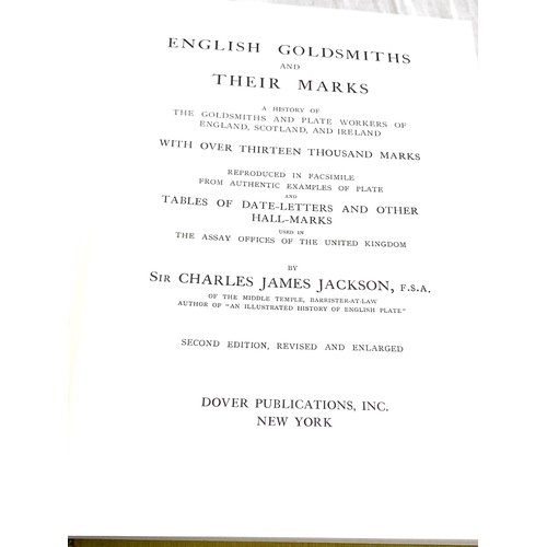 68 - English Goldsmiths and their marks hardback book by Sir James Jacksa 1921, English Goldsmiths and th... 