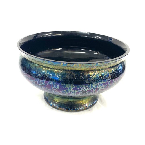 352 - Iridescent glass bowl, diameter 8 inches, Height 5 inches