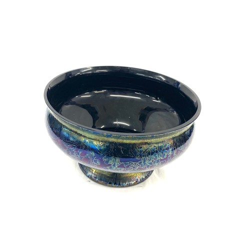 352 - Iridescent glass bowl, diameter 8 inches, Height 5 inches