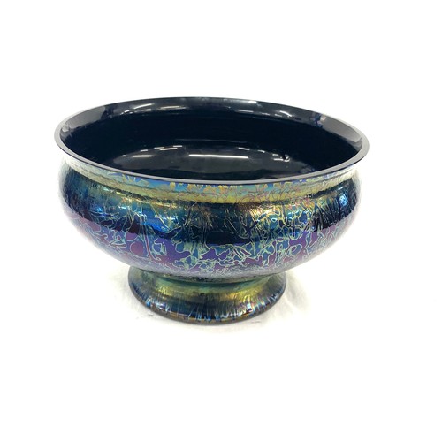 352 - Iridescent glass bowl, diameter 8 inches, Height 5 inches