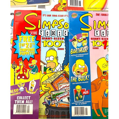 134 - Selection of Comics and comic books to include Frist edition big book of Bart Simpson, Jam packed Ja... 