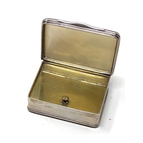 18 - silver & m.o.p lidded pill box lidded interior gold gilded xrt tested as silver