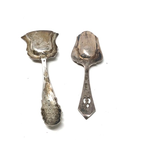 24 - 2 antique dutch silver tea caddy spoons