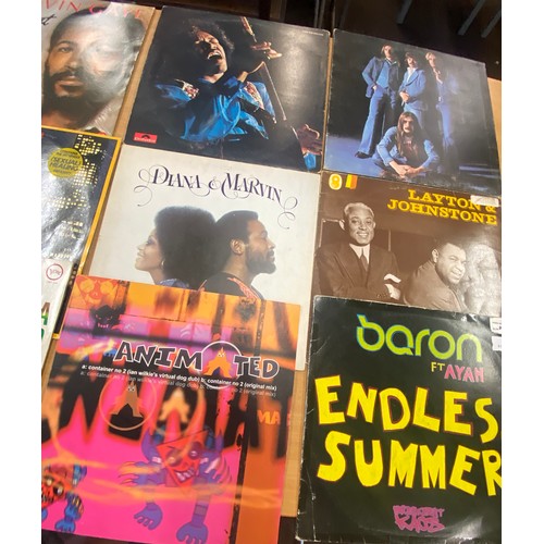 292 - Selection of assorted records includes Elvis, Sting, Anim ted, Marvin Gaye etc