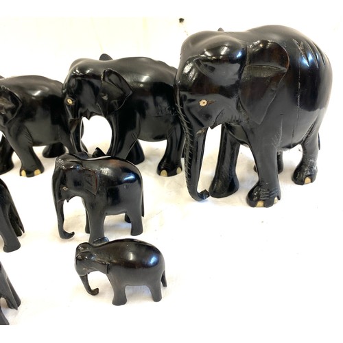 123 - Selection of Ebony elephants