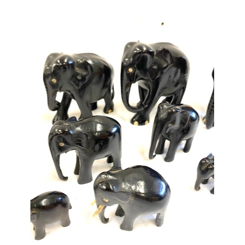 123 - Selection of Ebony elephants