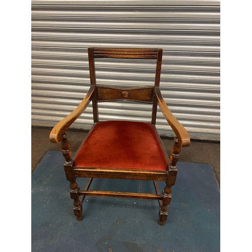 363 - Antique oak carver chair