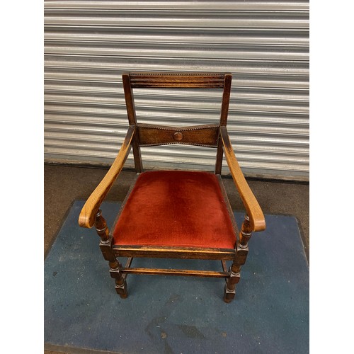 363 - Antique oak carver chair