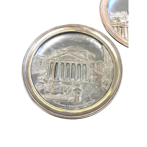 94 - Two mid 19th century Grand Tour plaques, depicting the Pantheon and the Mausoleum d’Agrippa; and St ... 