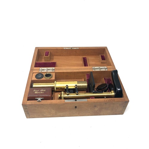 381 - 19th century Ernst Leitz Wetzlar boxed microscope