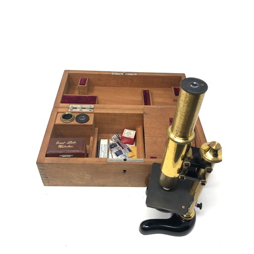 381 - 19th century Ernst Leitz Wetzlar boxed microscope