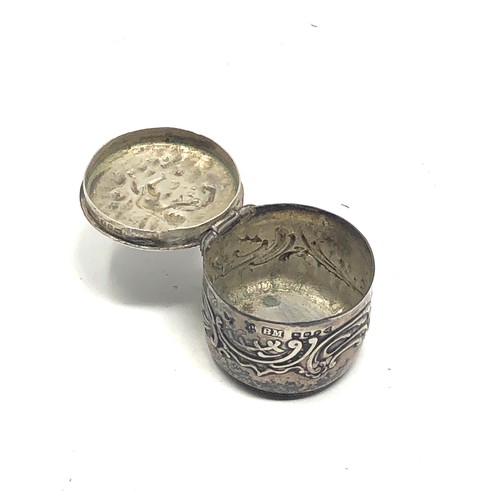 5 - Antique 19th century Berthold Muller Hanau silver pill box with import silver hallmarks