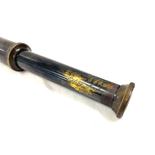 105 - Vintage W Ottway and co brass extending telescope