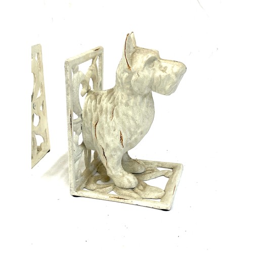 57 - Set of vintage cast iron novelty west highland terrier dog bookends