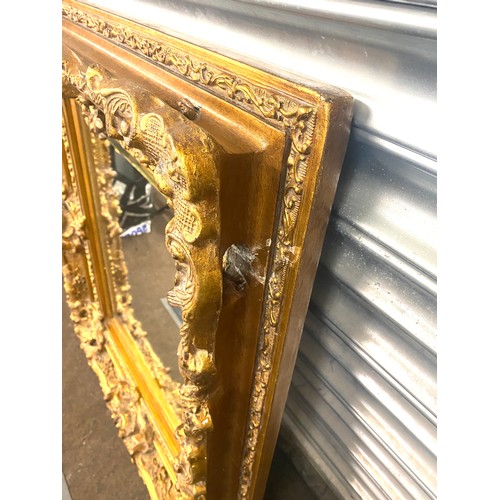 271 - Large vintage ornate gilt framed mirror measures approx 39 inches tall 33 inches wide