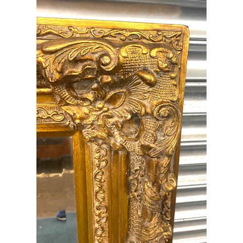 271 - Large vintage ornate gilt framed mirror measures approx 39 inches tall 33 inches wide