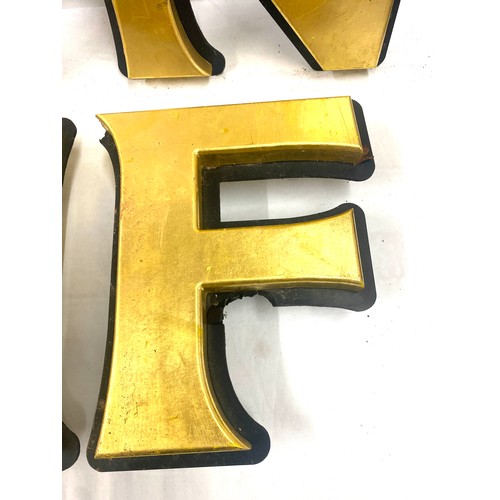 293 - Selection of mounted letters D,N,H,F each measures approx 13 inches tall 13 inches wide