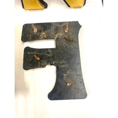 293 - Selection of mounted letters D,N,H,F each measures approx 13 inches tall 13 inches wide