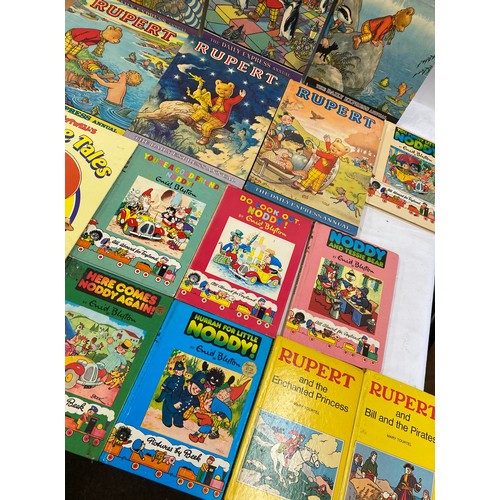 195 - Box of vintage childrens books includes enid blyton etc