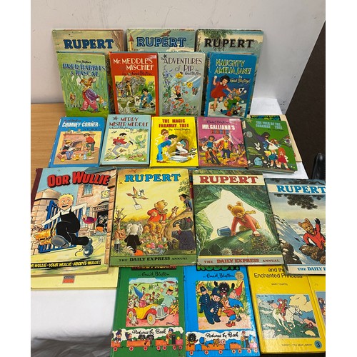 195 - Box of vintage childrens books includes enid blyton etc