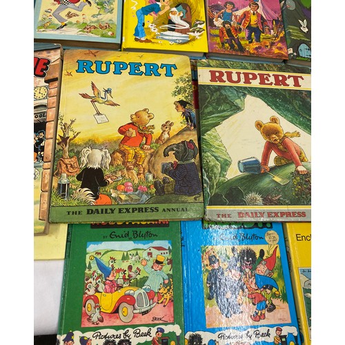 195 - Box of vintage childrens books includes enid blyton etc