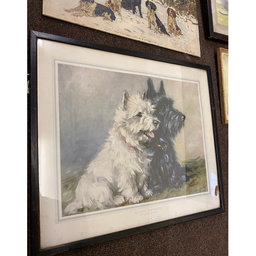 110 - 5 Dog prints including Lucy dawson Arthur wardle and Mabel Gear measures 17 inches wide