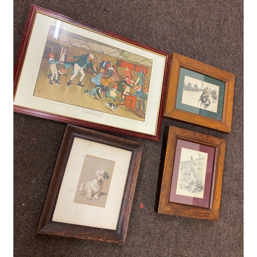 55 - 4 Prints by Cecil aldin largest measures 19 inches long 13 inches tall