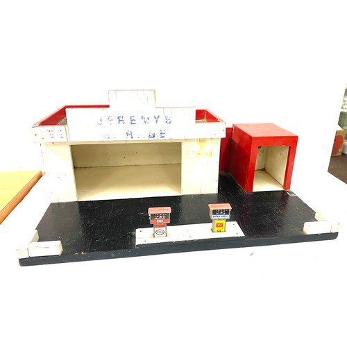 230 - Vintage wooden toy garage