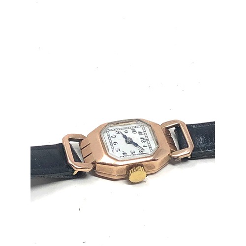 368 - Vintage 9ct gold ladies wrist watch the watch is ticking