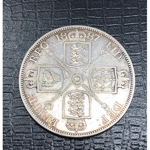 393 - 1887 victorian silver double florin