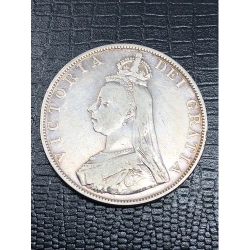 393 - 1887 victorian silver double florin