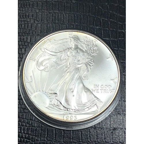 395 - 1993 American Silver Eagle Dollar $1 bullion coin .999 fine silver