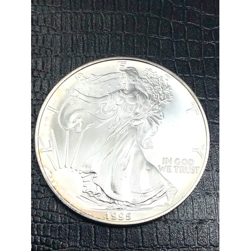 397 - 1995 American Silver Eagle Dollar $1 bullion coin .999 fine silver