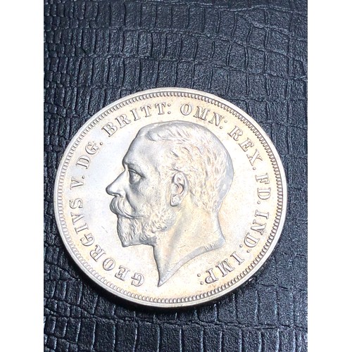 400 - 1935 GEORGE V SILVER CROWN COIN 28 GRAMS GOOD DETAILS