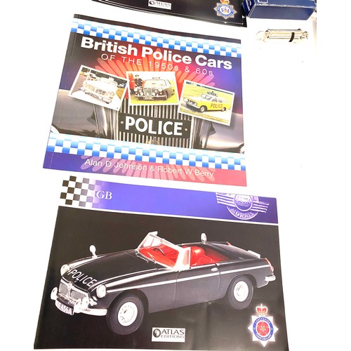 296 - Selection of 26 boxed Atlas best of British Police cars annd with paperwork, some boxes sealed inclu... 