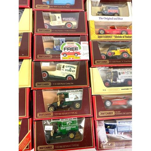 253 - Large selection of Yester year models includes 1918 crossley, 1927 talbot van, 1912 Ford T etc